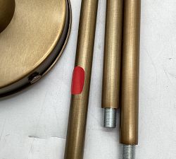 Open Box: Baylor Pleated Shade Pendant (18") - Tumbled Brass