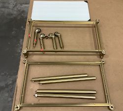 Open Box: Everson Metal Bar Cart (31.5") - Antique Brass