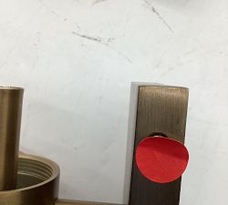 Open Box: Frances Alabaster Double Tube Sconce (22") - Tumbled Brass