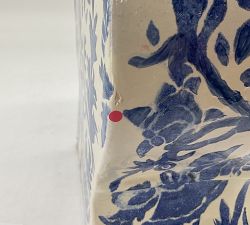 Open Box: Hand Painted Floral Ceramic, Medium Vase (15.25"H)
