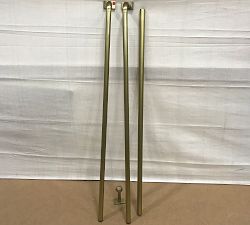 Open Box: Hidden Connection Room Darkening Curtain Rod (108"-144", 1.25" Diam.) - Brass