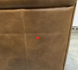 Open Box: Irving Roll Arm Leather Armchair without Nailheads (33") - Statesville Toffee, Coffee