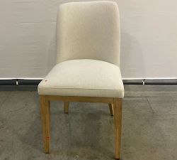 Open Box: Layton Upholstered Dining Chair - Performance Heathered Basketweave Alabaster, Seadrift