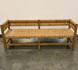 Open Box: Malibu Woven Bench (64") - Honey