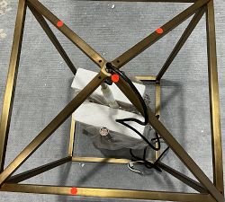 Open Box: Remington Iron Lantern Pendant (24") - Tumbled Brass 