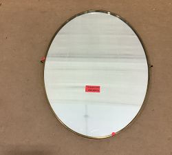 Open Box: Sansome Oval Pivot Mirror - Tumbled Brass