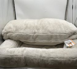 Open Box: Sherpa Faux Fur 3-in-1 Pet Bed, Large (44"W x 34"D) - White