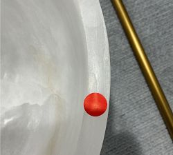 Open Box: Windham Alabaster Dome Pendant (12") - Tumbled Brass