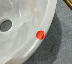 Open Box: Windham Alabaster Dome Pendant (12") - Tumbled Brass