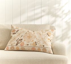 Inez Suzani Embroidered Lumbar Pillow Cover