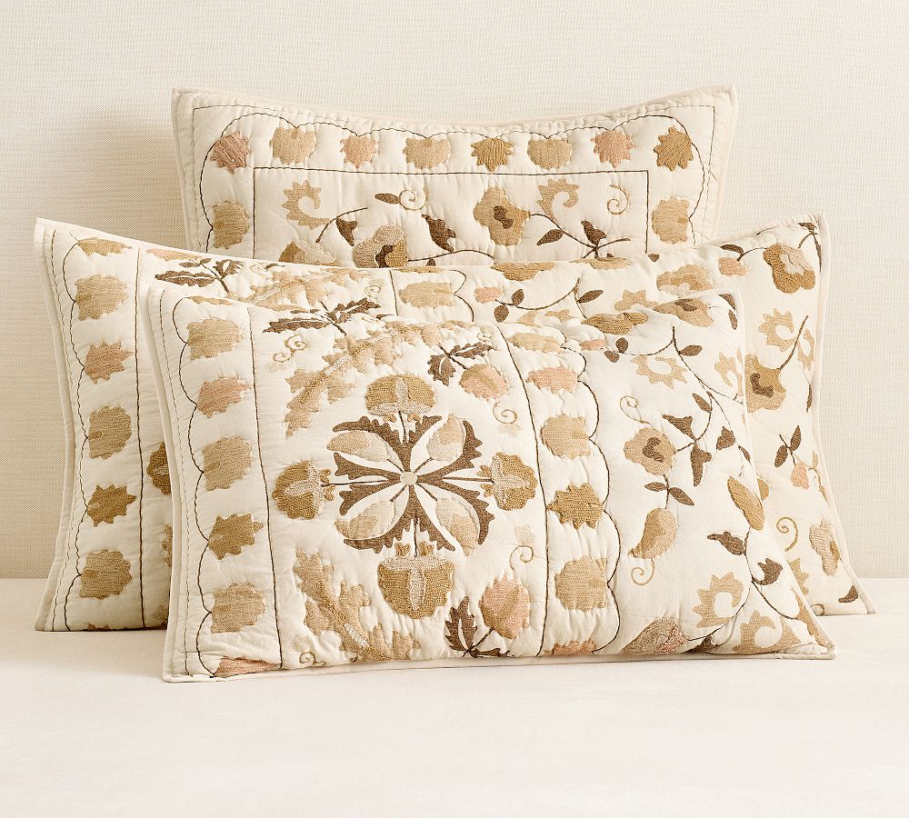 Inez Suzani Embroidered Quilted Sham by Pottery Barn