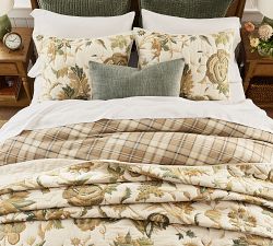 Lydia Palampore Embroidered Quilted Sham