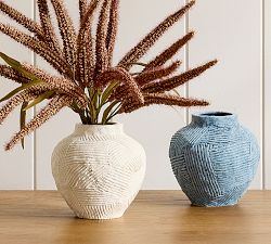 Textured Earthenware Vase