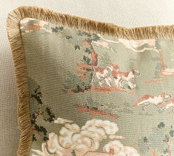 Hound Fringe Pillow Cover