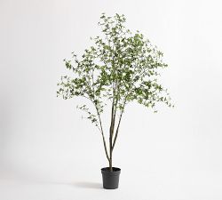 Faux Potted Gypsophilia Tree