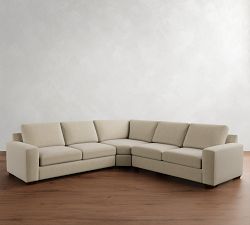 Big Sur Square Arm 3-Piece L-Shaped Wedge Sectional (123")