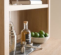Modern Farmhouse Shelf with Open Cabinet (34")