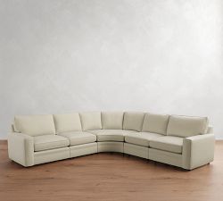 Pearce Square Arm 5-Piece Curved Wedge Sectional (127")