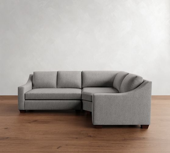 York Slope Arm 3-Piece Wedge Sectional (102") by Pottery Barn