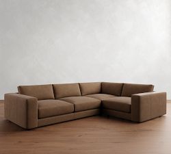 Carmel Lounge Leather 3-Piece Sectional (117")