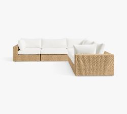 Kostas Wicker 5-Piece Outdoor Sectional (129")
