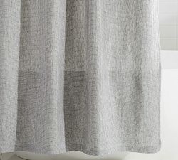 European Flax Linen Waffle Shower Curtain