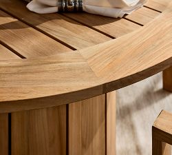 Get The Look: Malibu Teak Round Grand Dining Table + Rope Chair Dining Set