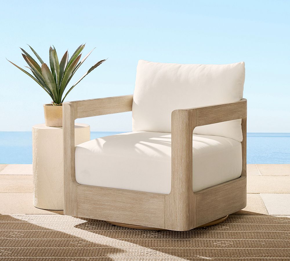 Aptos Outdoor Swivel Lounge Chair by Pottery Barn