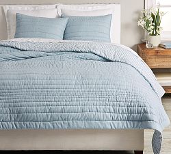Ultra Soft Handcrafted TENCEL™ Cotton Reversible Quilt &amp; Shams