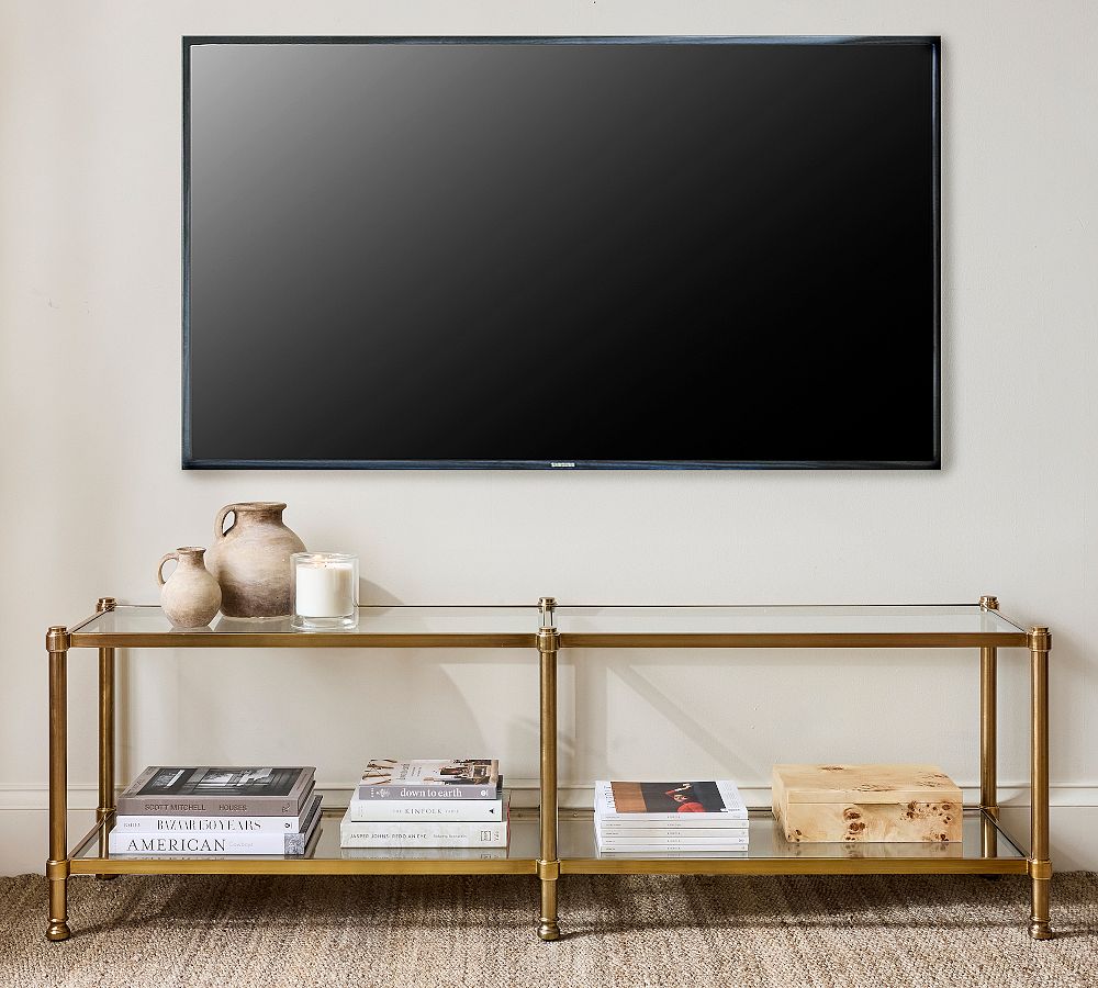 Everson Glass Media Console (73") by Pottery Barn