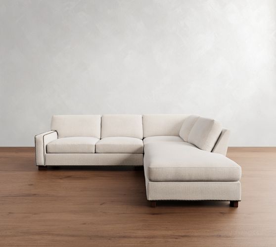 Turner Square Arm 3-Piece Bumper Sectional (106"-110") by Pottery Barn