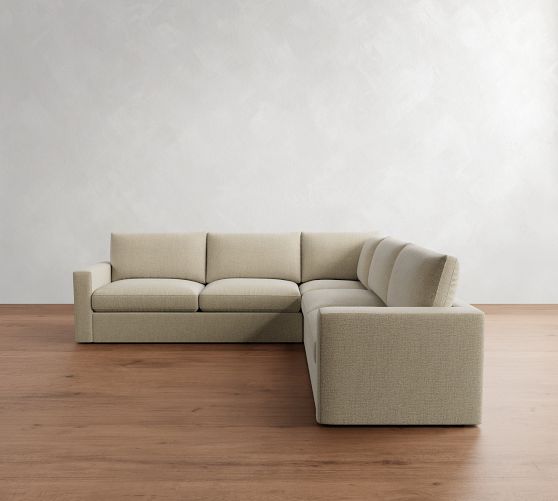 Westwood Square Arm 3-Piece L-Shaped Sectional (117") by Pottery Barn