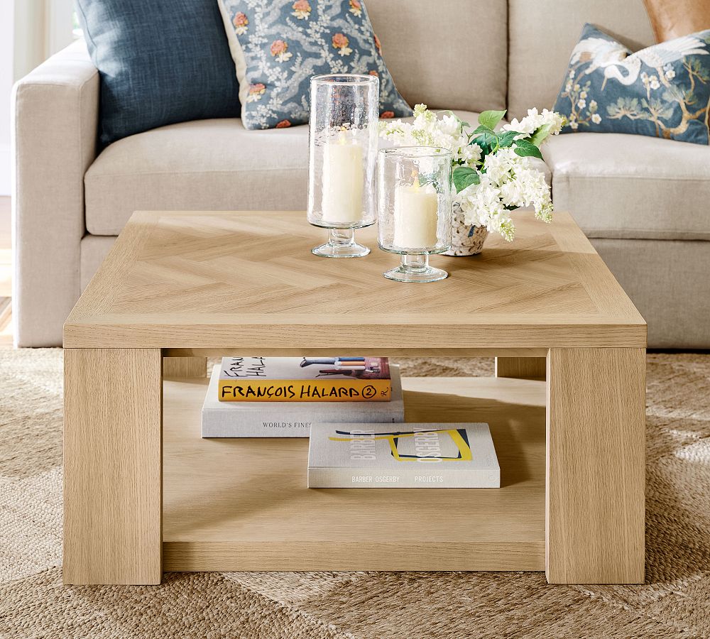 Blair Herringbone Square Coffee Table (36") by Pottery Barn