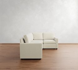 Cameron Modern Square Arm 3-Piece Wedge Sectional (104")