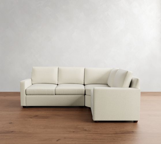 Cameron Modern Square Arm 3-Piece Wedge Sectional (104") by Pottery Barn