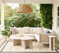 Marina Cane 3-Piece Outdoor Sectional (88")