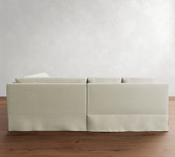 York Square Arm Deep Seat Slipcovered 3-Piece Wedge Sectional(108")