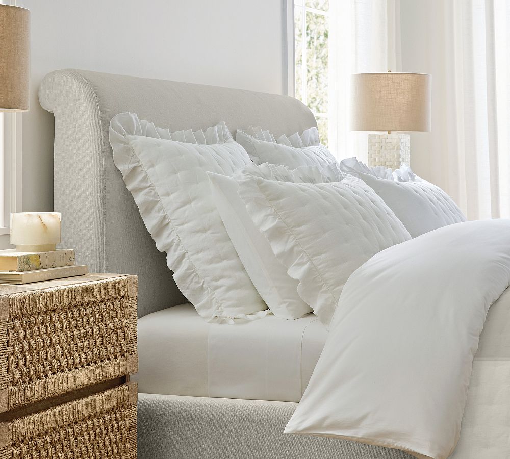 Westwood Rolled Upholstered Bed by Pottery Barn
