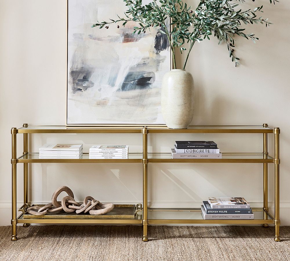Everson Grand Glass Console Table (73") by Pottery Barn