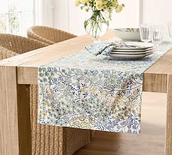 Flowervine Cotton Table Runner | Pottery Barn