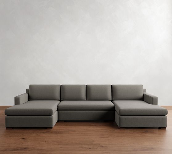 Shasta Square Arm Double Chaise Sectional (148") by Pottery Barn