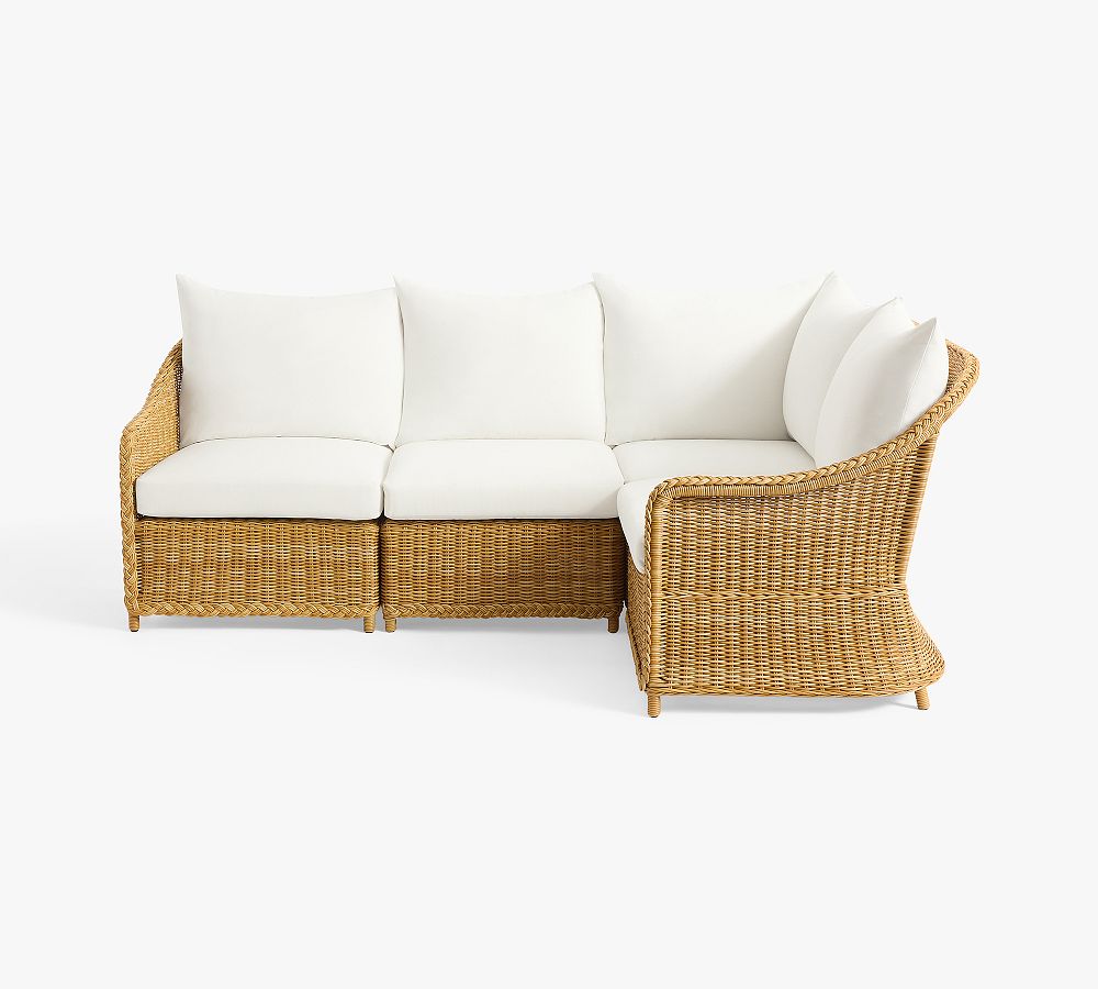 Westport Wicker 4-Piece Outdoor Sectional (93") by Pottery Barn