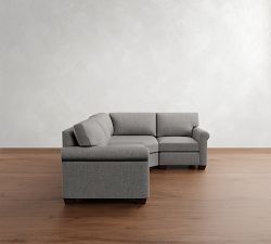 York Roll Arm 3-Piece Wedge Sectional (103")