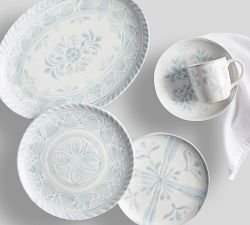 Chambray Tile Stoneware Soup Bowls - Set of 4