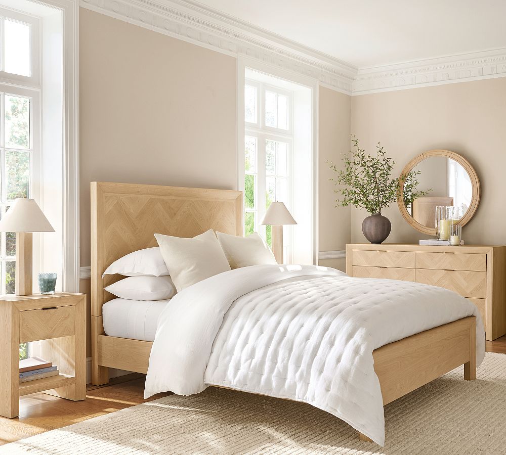 Blair Herringbone Bed by Pottery Barn