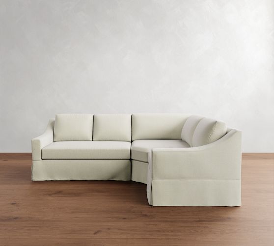 York Slope Arm Slipcovered 3-Piece Wedge Sectional (102") by Pottery Barn