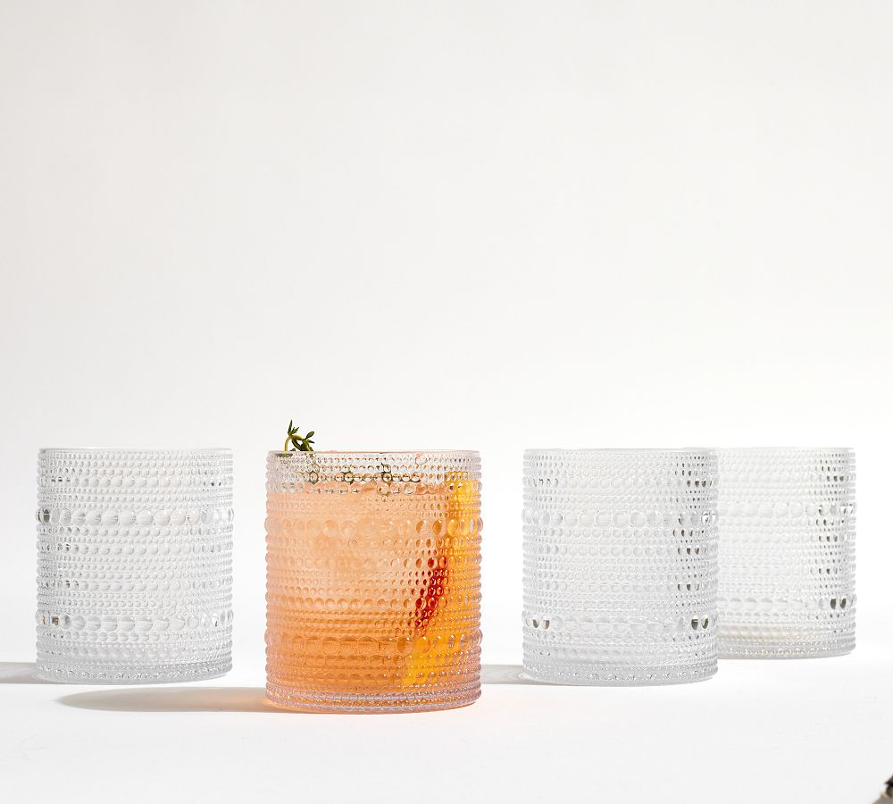 Jupiter Beaded Outdoor Tumblers - Set of 4 - Set of 4 - Clear
