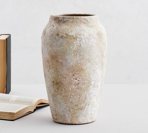 Artisan Handcrafted Terracotta Vase, Urn, Natural