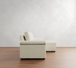 Cameron Modern Roll Arm Reversible Chaise Sectional  (88")