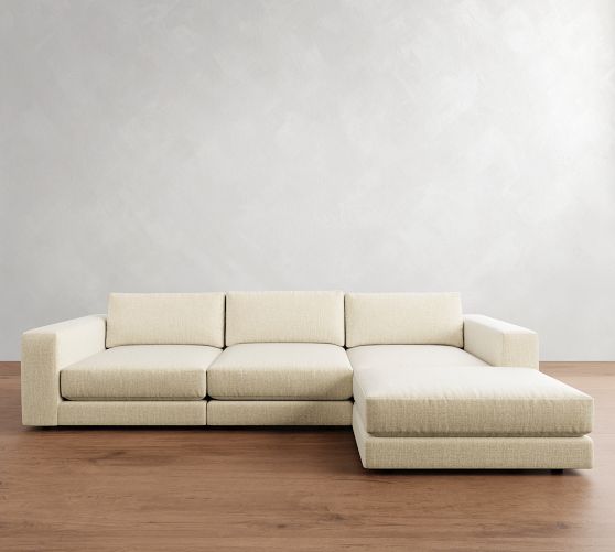 Carmel Square Arm Lounge Modular Chaise Sectional (113"-144") by Pottery Barn